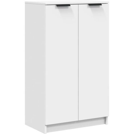 Mueble zapatero de madera contrachapada blanco 59x35x100,5 cm vidaXL