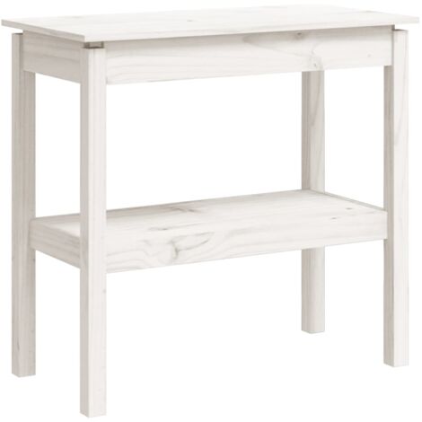 Mesa consola de madera maciza de pino blanco 80x40x75 cm vidaXL