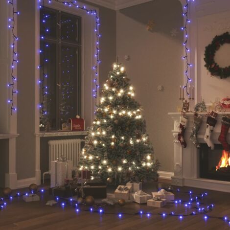 Tira de luces con 600 LED PVC azul 60 m vidaXL