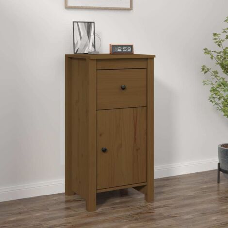 Aparador de madera maciza de pino marrón miel 40x35x80 cm vidaXL (1/5)