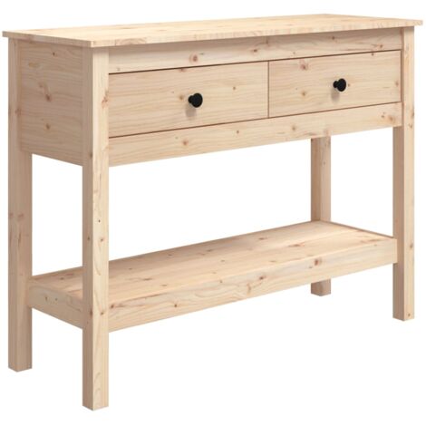 Mesa consola madera maciza de pino 100x35x75 cm vidaXL