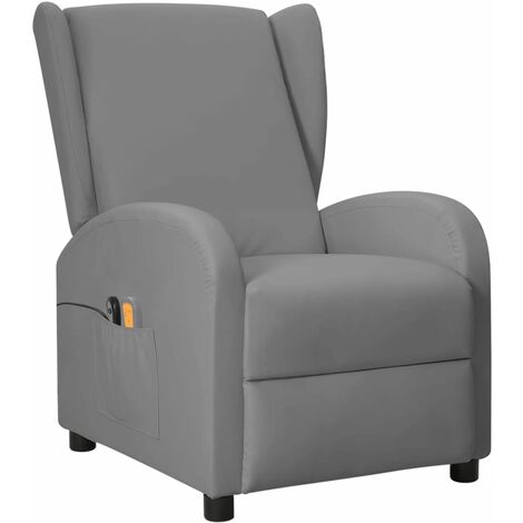 Sillón orejero reclinable eléctrico tela negro vidaXL