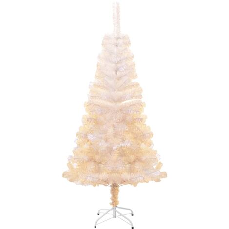 Árbol Navidad artificial puntas iridiscentes PVC blanco 120 cm vidaXL - Blanco
