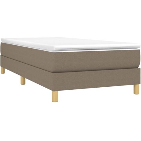 Estructura de cama con somier tela taupe 90x200 cm vidaXL