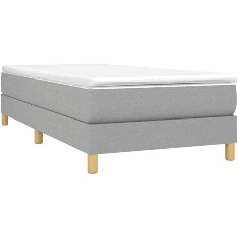 Estructura de cama con somier tela gris claro 80x200 cm vidaXL