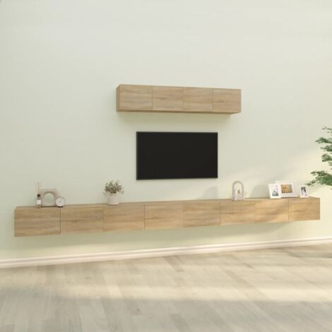 Set de muebles para TV 6 pzas madera contrachapada roble sonoma vidaXL