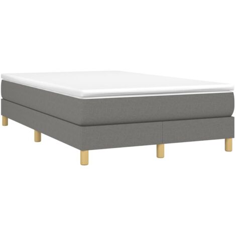 Estructura de cama con somier tela gris oscuro 120x200 cm vidaXL