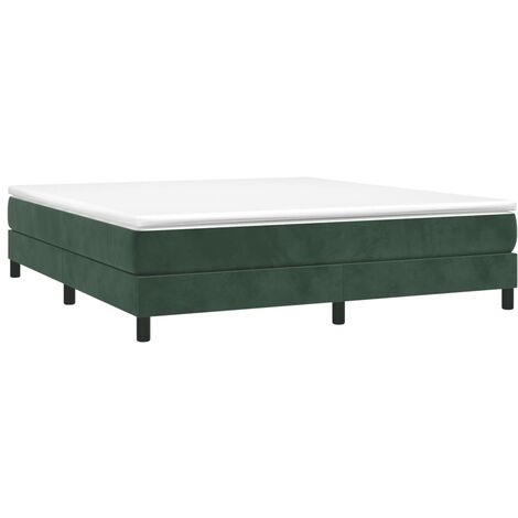 Estructura Estructura de cama con somier terciopelo verde oscuro 180x200 cm vidaXL