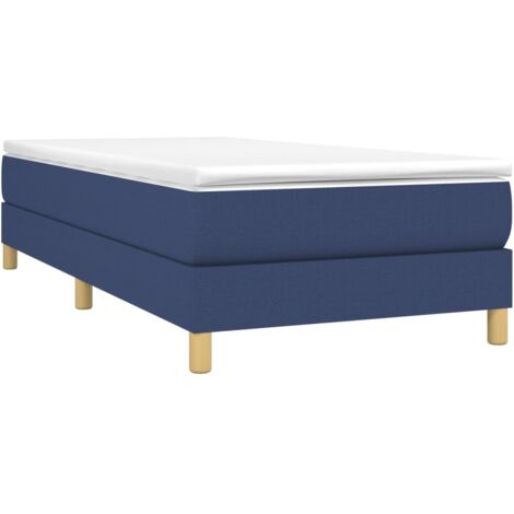 Estructura de cama con somier tela azul 90x190 cm vidaXL