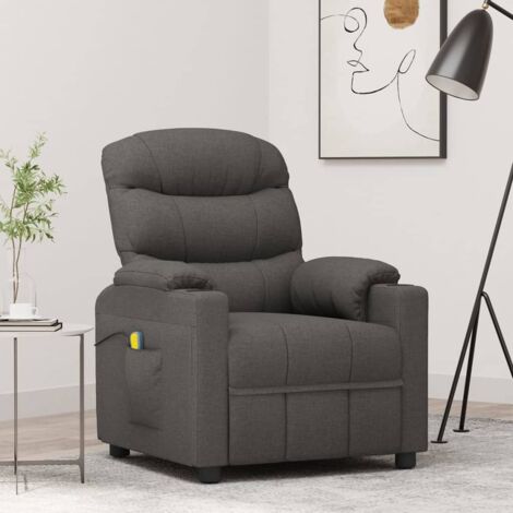 Sillón de masaje de tela gris oscuro vidaXL (1/5)
