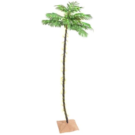 Palmera artificial con 192 LED blanco cálido 300 cm vidaXL