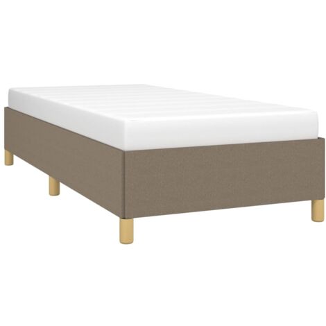 Estructura de cama sin colchón tela gris taupe 100x200 cm vidaXL (1/5)
