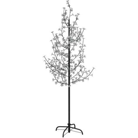 Árbol LED con flor de cerezo 220 LED blanco cálido 220 cm vidaXL