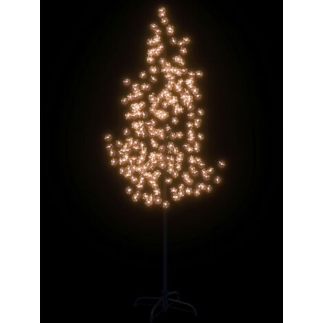 Árbol LED con flor de cerezo 220 LED blanco cálido 220 cm vidaXL