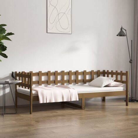 Sofá cama sin colchón madera maciza pino marrón miel 80x200 cm vidaXL (1/5)