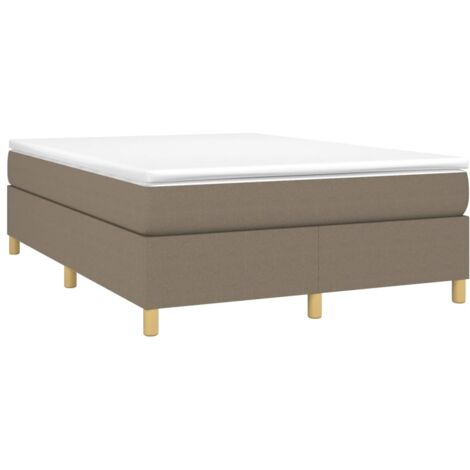 Estructura de cama con somier tela gris taupe 140x190 cm vidaXL