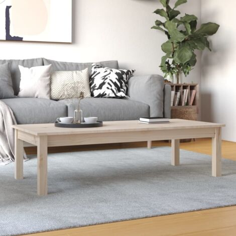 Mesa de centro de madera maciza de pino 110x50x30 cm vidaXL