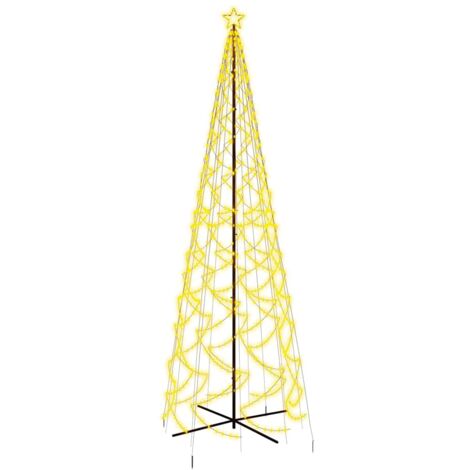 Árbol de Navidad cónico 1400 LED blanco cálido 160x500 cm vidaXL