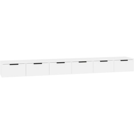 Armarios de pared 2 uds madera contrachapada blanco 102x30x20cm vidaXL