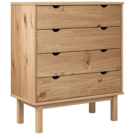 Cajonera OTTA madera maciza de pino 76,5x39,5x90 cm vidaXL (1/6)