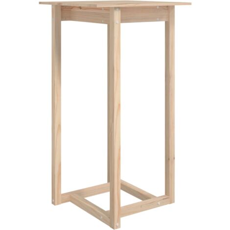 Mesa alta de bar de madera maciza de pino 60x60x110 cm vidaXL