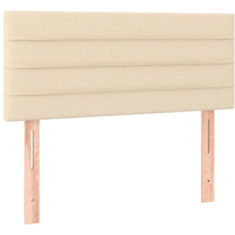 Cabecero de tela color crema 90x5x78/88 cm vidaXL (1/5)