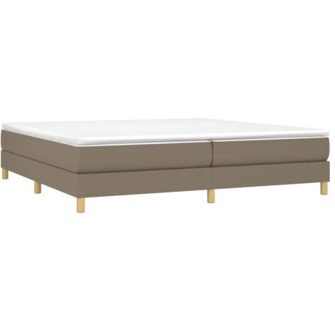 Estructura de cama con somier tela gris taupe 200x200 cm vidaXL