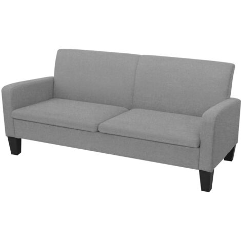 Sofá de 3 plazas gris claro 180x65x76 cm vidaXL