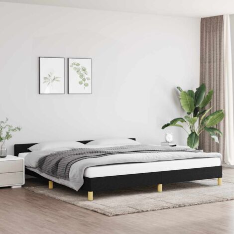 Cama sin colchón tela negro 200x200 cm vidaXL (1/5)