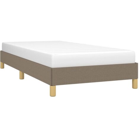 Estructura de cama sin colchón tela gris taupe 100x200 cm vidaXL (1/5)