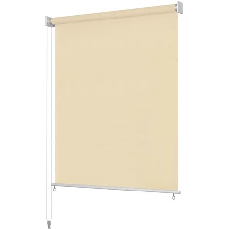 Persiana enrollable de exterior 240x140 cm crema vidaXL