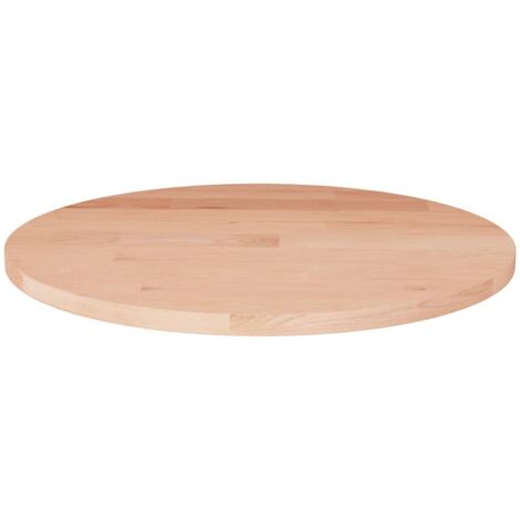 Superficie de mesa redonda madera de roble sin tratar Ø50x1,5cm vidaXL