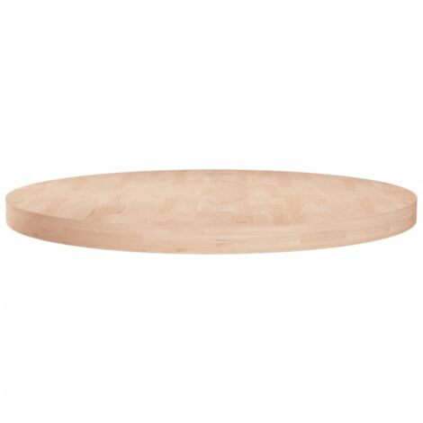 Superficie de mesa redonda madera de roble sin tratar Ø80x4 cm vidaXL