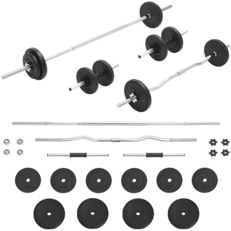 Juego de barras y pesas 30 kg vidaXL