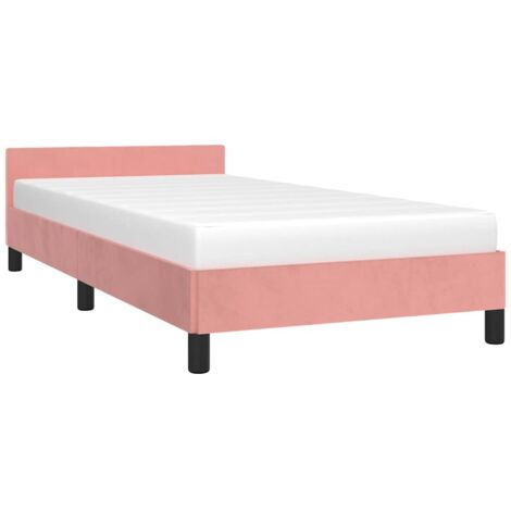 Cama con cabecero sin colchón terciopelo rosa 80x200 cm vidaXL (1/5)