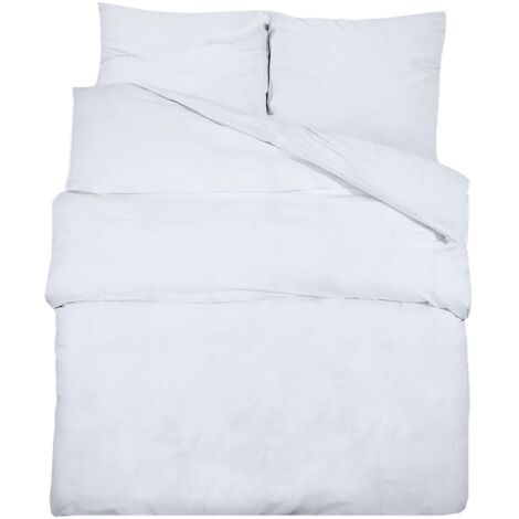 Juego de funda nórdica microfibra ligera blanco 220x240 cm vidaXL