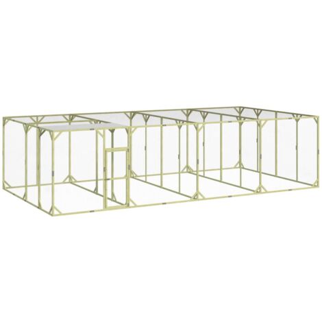Gallinero madera maciza de pino impregnada 800x400x200 cm vidaXL
