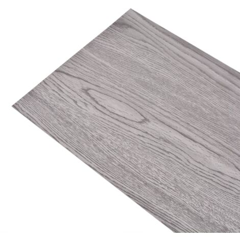 Lamas para suelo no autoadhesivas PVC gris oscuro 5,26 m² 2 mm vidaXL