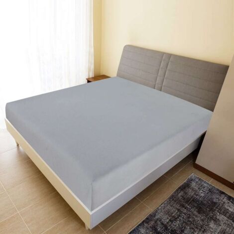 Sábanas bajeras jersey 2 uds algodón gris 100x200 cm vidaXL