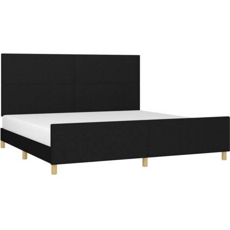Cama sin colchón tela negro 200x200 cm vidaXL (1/5)