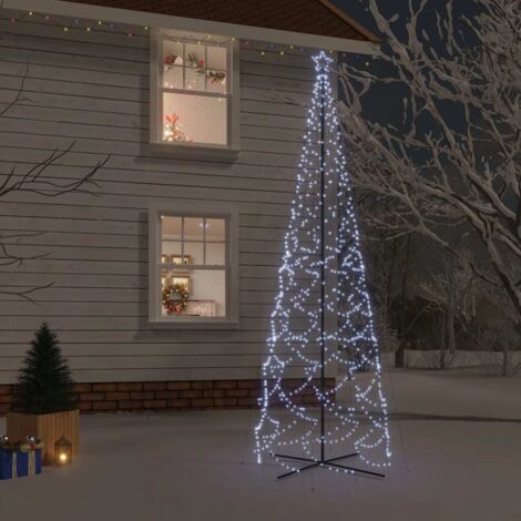 Árbol de Navidad cónico 1400 LED blanco frío 160x500 cm vidaXL
