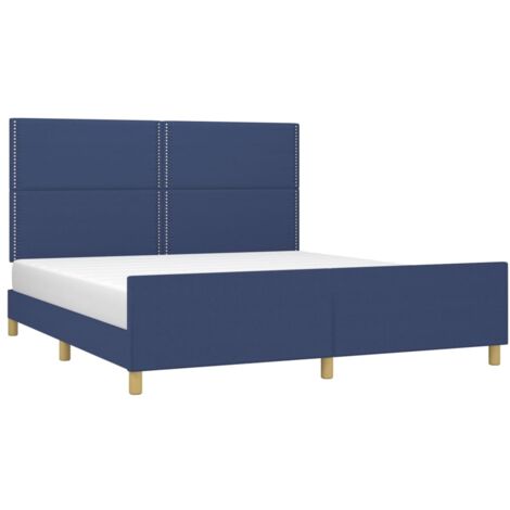 Cama sin colchón tela azul 180x200 cm vidaXL (1/5)