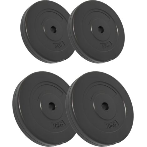 Placas de pesas 4 uds cemento 30 kg vidaXL