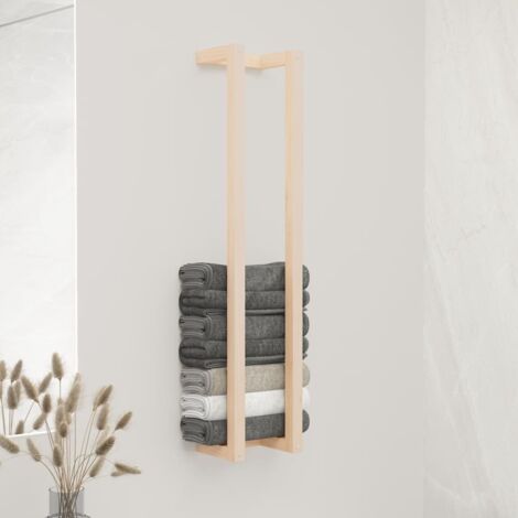 Toallero de madera maciza de pino 23x18x110 cm vidaXL