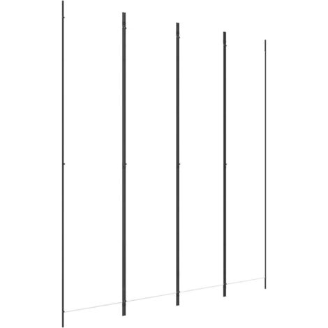 Biombo divisor de 4 paneles de tela blanco 200x220 cm vidaXL