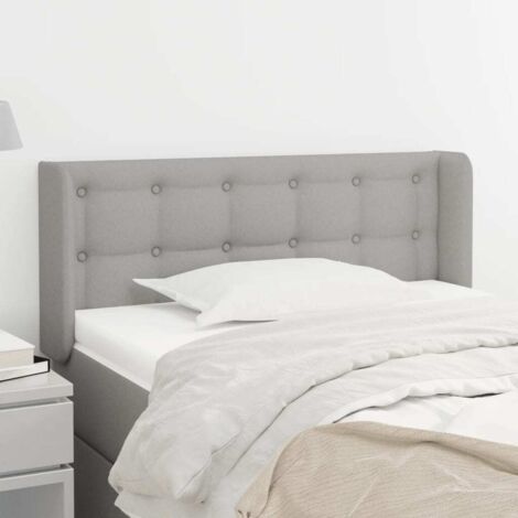 Cabecero de tela gris claro 103x16x78/88 cm vidaXL (1/5)