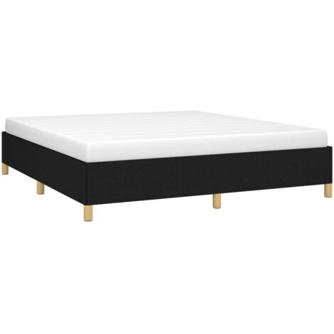 Estructura de cama con somier tela negro 160x200 cm vidaXL