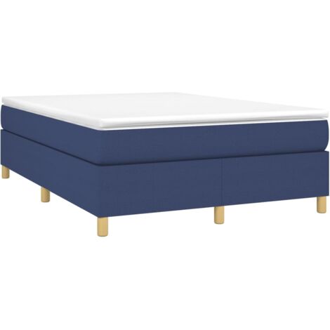 Estructura de cama con somier tela azul 140x200 cm vidaXL