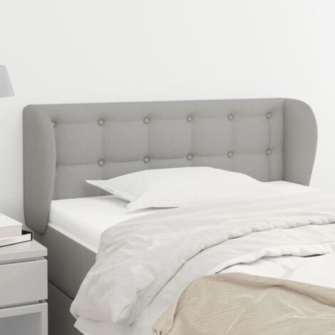 Cabecero de tela gris claro 83x23x78/88 cm vidaXL (1/5)