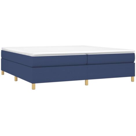 Estructura de cama con somier tela azul 200x200 cm vidaXL